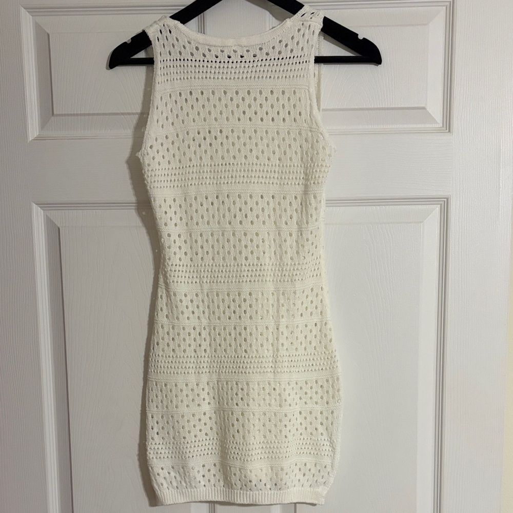 DOKOTOO Cream Crochet Knit Swimsuit Cover - Picture 4 of 5